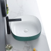 Lavabo de porcelana cuadrado Precio Lavabo de baño sobre encimera