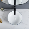 Lavabo de cerámica blanca para baño con encimera de porcelana