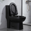 Black Dual Flush Standard Size Toilet Height With High-Performance Gravity 