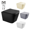 Bathroom Sanitary Ware Ceramic Bowl Toilet Black Matte Wall Hung Toilet