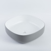 White Grey Brilliant Shine Appearance Villa Bathroom Console Bathroom Sink