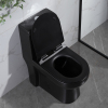 Black Dual Flush Standard Size Toilet Height With High-Performance Gravity 