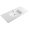 Lavabo de baño rectangular con montaje en la parte superior