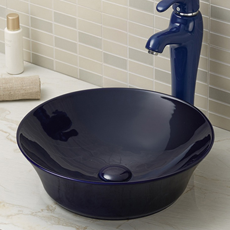 lavabo de porcelana para baño de forma redonda