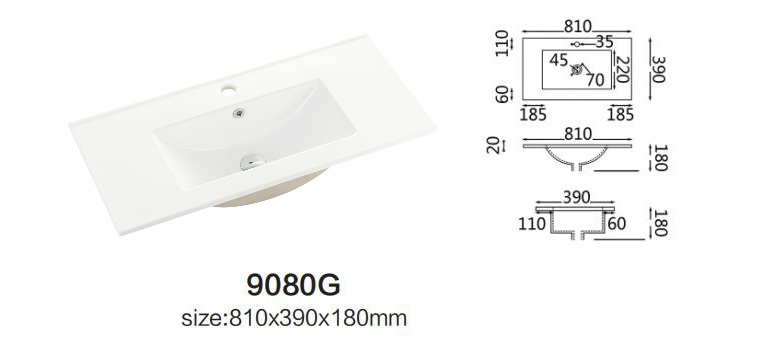 Encimeras de tocador de baño con lavabo