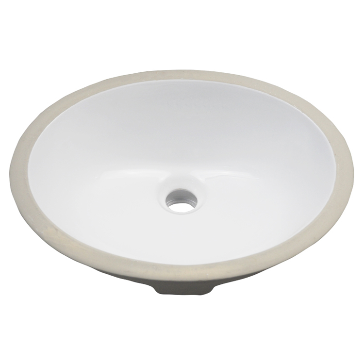 lavabo de porcelana bajo encimera con forma de cuenco para baño