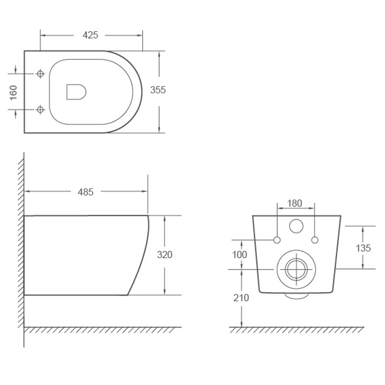 American Standard Wall Hung Toilet