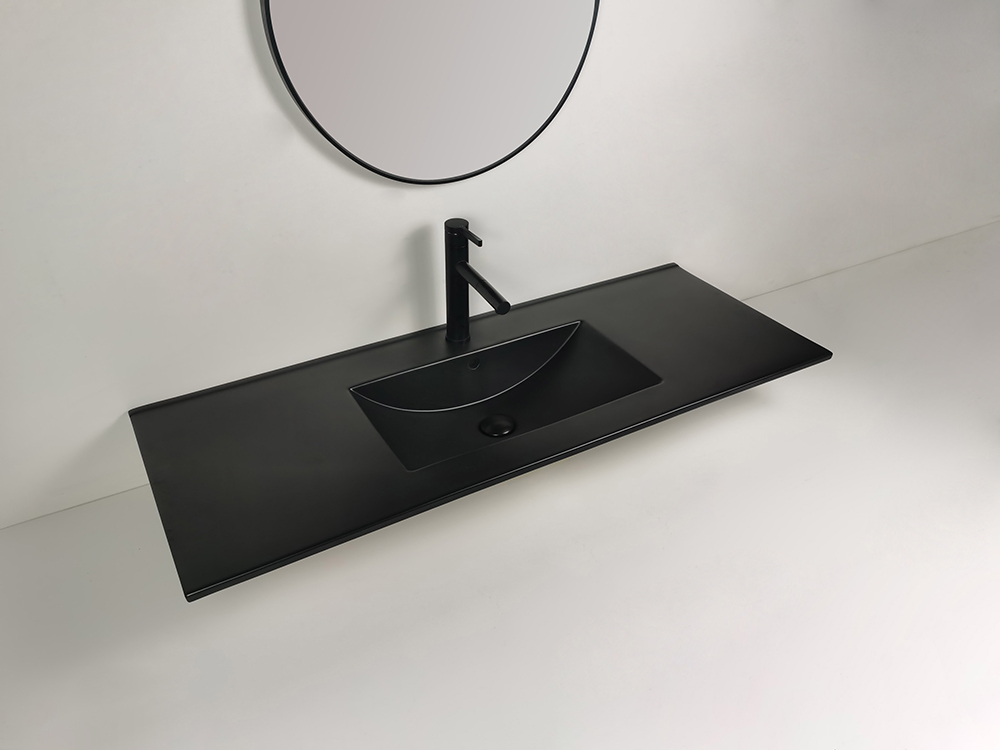 Lavabo de baño rectangular con encimera