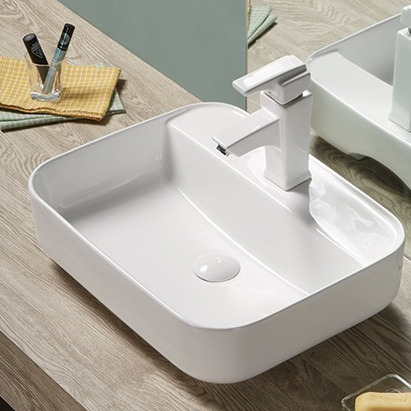 Lavabo bajo encimera de forma rectangular