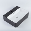 One-Piece Seamless Design Black Bathroom Sink Strong And Durable Basin