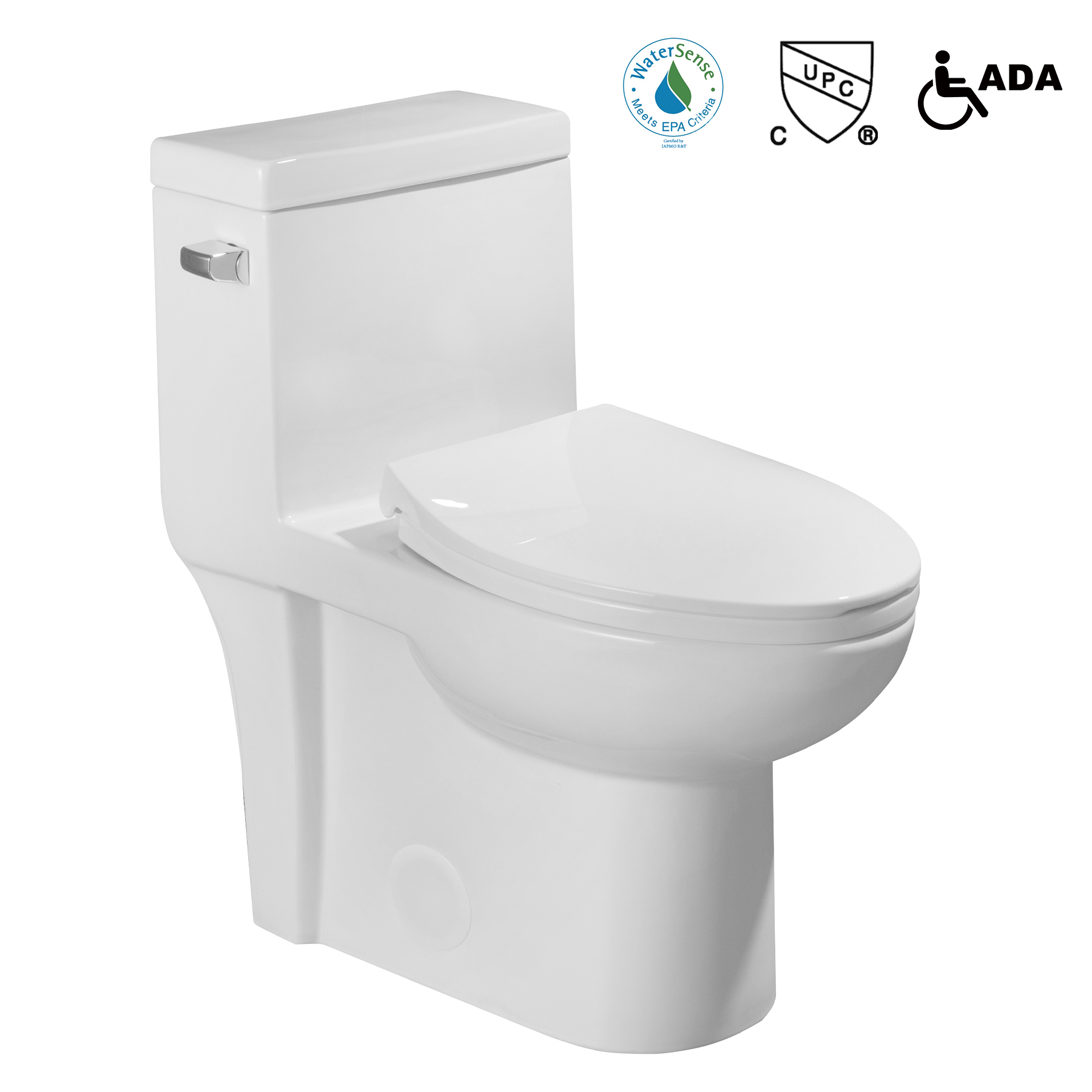 Elongated One Piece Bathroom Toilet