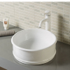 Lavabo pequeño de porcelana redondo para tocador