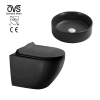 Rimless Ceramic Bathroom Wall Hung Toilet Set Back To Wall Toilet Bowl With Sink