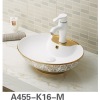 Large Size Oval Shape Ceramic Art Basin Lavatory