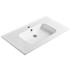 Lavabo de baño rectangular con montaje en la parte superior