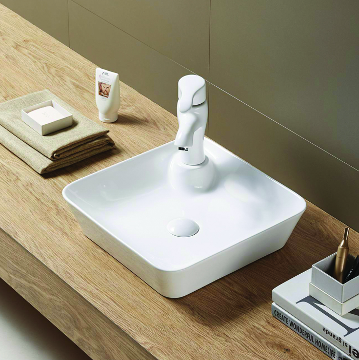 Lavabos de cerámica de diseño moderno Lavabo de encimera Lavabo de cerámica para baño