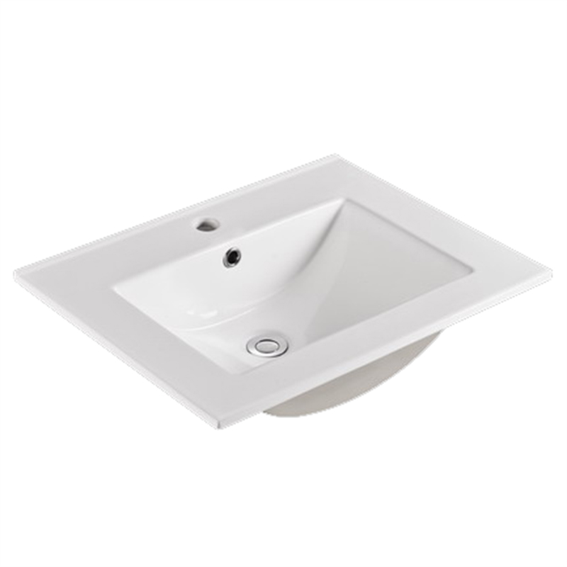 Mueble lavabo rectangular blanco para baño, lavabo de encimera