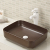 Lavabo de baño de porcelana vítrea con encimera