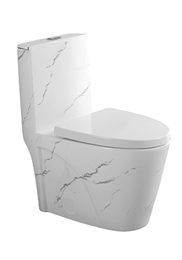 Sanitary Wares Siphonic Dual Flushing Floor Mounted Colored Bathroom Ceramic One Piece Marble Toilet