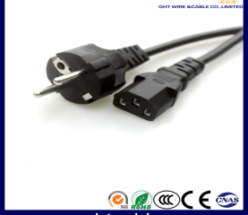 Straight Europe/Schuko CEE7 to C13 Power Cord