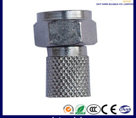 CT001 Twist-on Rg59 RG6 CCTV Male Coaxial Cable F Connector