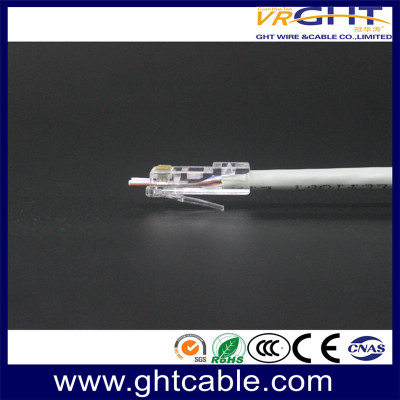 موصل بلوري RJ45 8P8C UTP CAT6 مطلي بالذهب 1-50μ