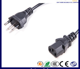 Brazil Power Cord & Power Plug for PC Using (NBR14136)