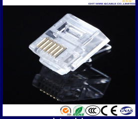 RJ12 6P6C Crystal Connector Gold-Plated