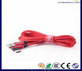High quality Braided usb type c cable, type c to usb A charger cord cable