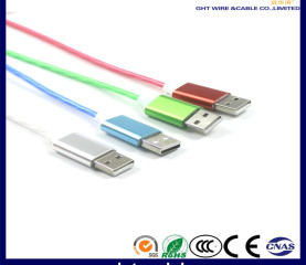 Fast Charge 2A One-Piece Glow Flowing USB Cable