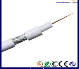 White PVC Coaxial Cable Rg6 Satellite Cable