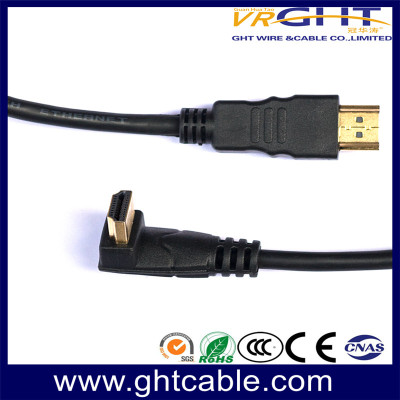 كابل HDMI عالي الجودة موصل مستقيم إلى الزاوية