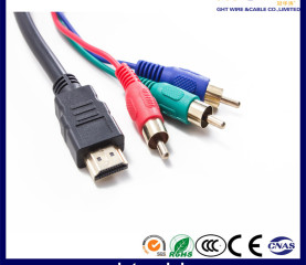 Hdmi Male TO 3 RCA Component Convert Cable Cord Adapter For DVD HDTV STB 1080P