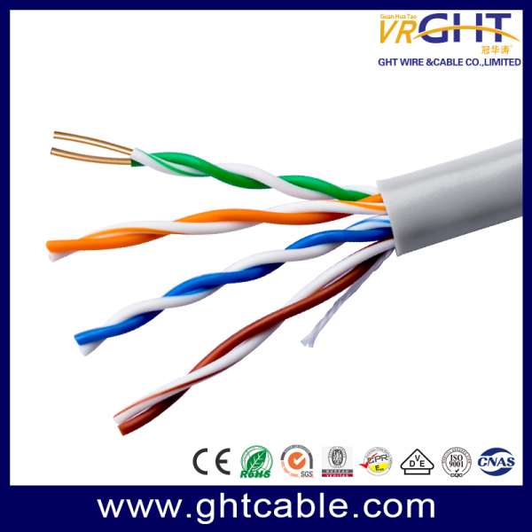 Cable U/UTP Cat5e para interiores de 24 AWG aprobado por Fluke