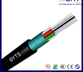 Underground Fibra Optic GYTS Steal armoured 12 core aerial fiber optical cable gyts
