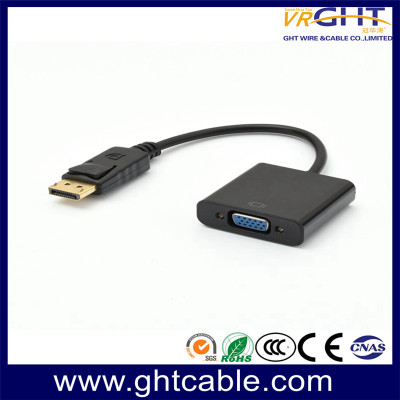 محول كابل فيديو من HDMI ذكر إلى VGA أنثى للكمبيوتر الشخصي والكمبيوتر المحمول باللونين الأسود/الأبيض