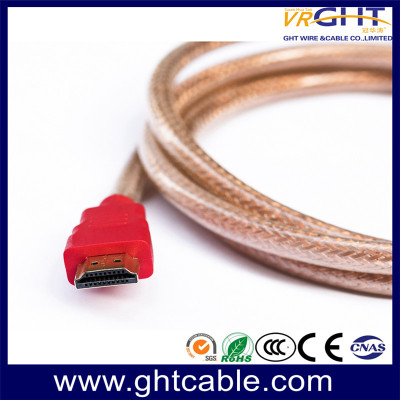 كابل HDMI عالي الجودة مطلي بالذهب عيار 24 مع جديلة 144CCA