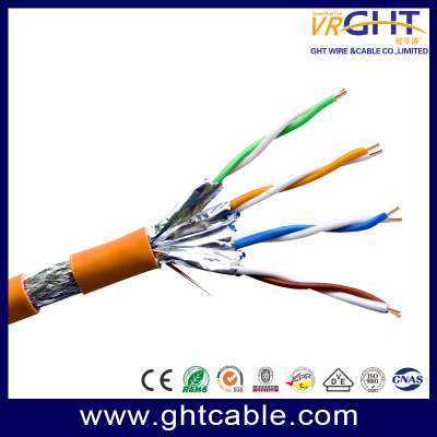 كابل شبكة FTP Cat6a داخلي كابل زوج مجدول