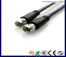 Coaxial Cable Rg59 2F connectors in Black PVC RG59 TV cable