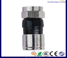  CT010 Rg11 Coaxial Cable F Male Waterproof Electrical Connector Zinc Alloy Nickle Plated