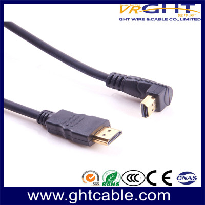 كابل HDMI عالي الجودة موصل مستقيم إلى الزاوية