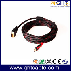 كابل مضفر DVI-HDMI (أحمر)