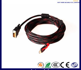 DVI-HDMI Braiding Cable (red)