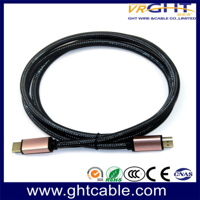 CABLE HDMI 2.1V ALLIAGE ROSE AVEC GAINE TRESSEE