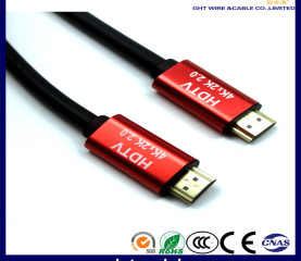 HDMI CABLE 1.4V/2.1V RED ALLOY MATTE PVC