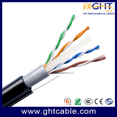 كابل شبكة CAT6 مع كابل LAN من الفولاذ