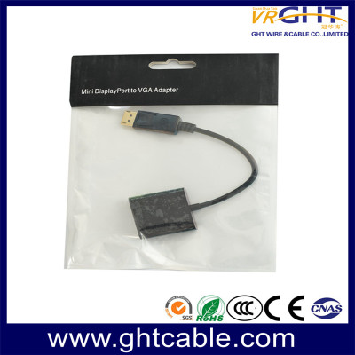 محول كابل فيديو من HDMI ذكر إلى VGA أنثى للكمبيوتر الشخصي والكمبيوتر المحمول باللونين الأسود/الأبيض