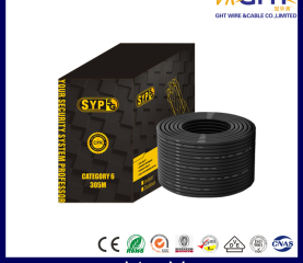 Indoor Outdoor CAT6 UTP Network Cable Black PVC