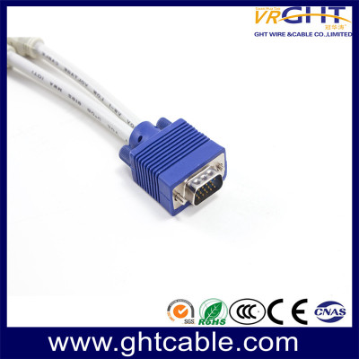 كابل VGA نحاسي من 1 ذكر إلى 2 أنثى (30 سم)