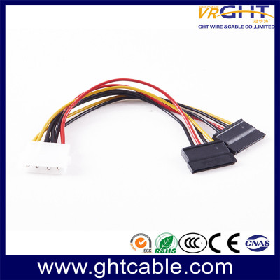 SATA 电源线 15P 至 4P Molex 母对公分线器电缆